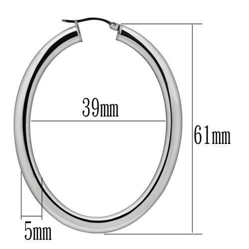 High polished (no plating) Stainless Steel Earrings with No Stone