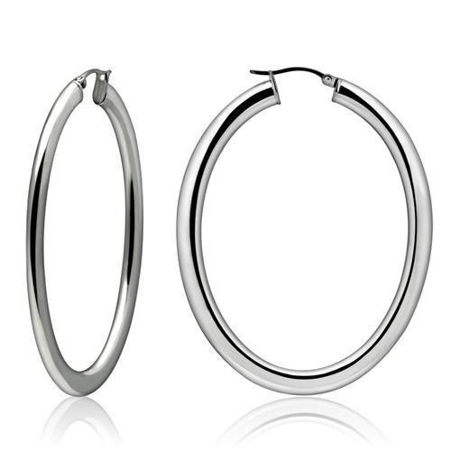 High polished (no plating) Stainless Steel Earrings with No Stone