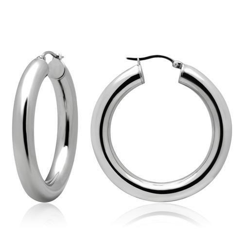 High polished (no plating) Stainless Steel Earrings with No Stone