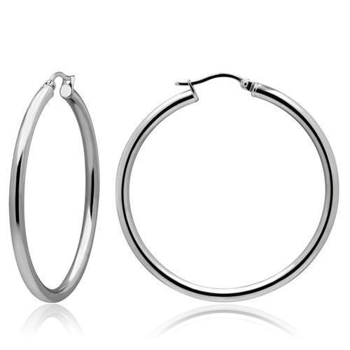 High polished (no plating) Stainless Steel Earrings with No Stone