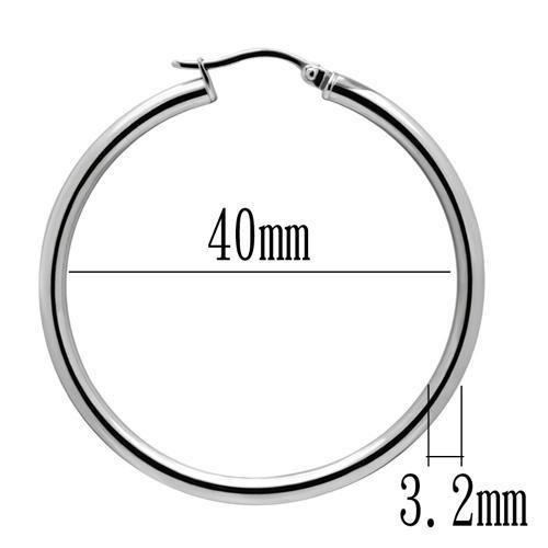 High polished (no plating) Stainless Steel Earrings with No Stone