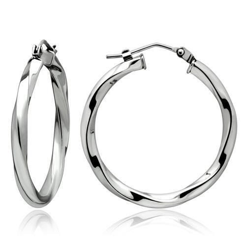 High polished (no plating) Stainless Steel Earrings with No Stone