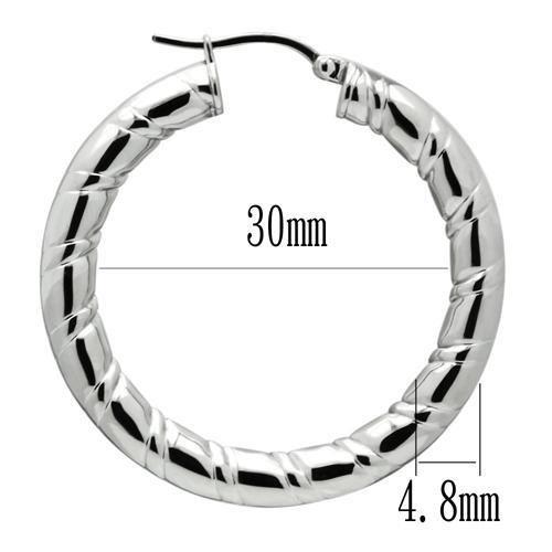 High polished (no plating) Stainless Steel Earrings with No Stone