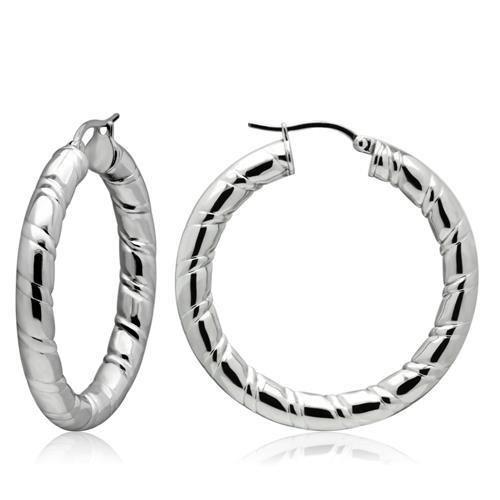High polished (no plating) Stainless Steel Earrings with No Stone