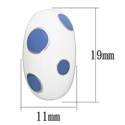 High polished (no plating) Stainless Steel Earrings with Epoxy in Multi Color