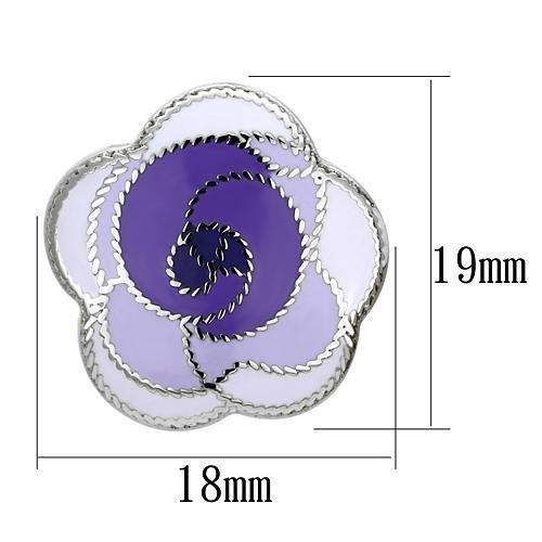 High polished (no plating) Stainless Steel Earrings with Epoxy in Multi Color