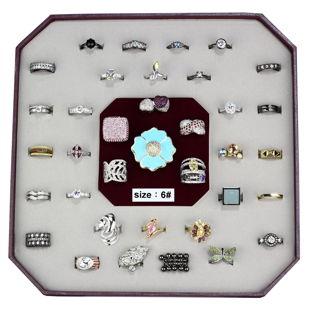 010-SIZE6 - Assorted Brass Ring with Assorted in Assorted