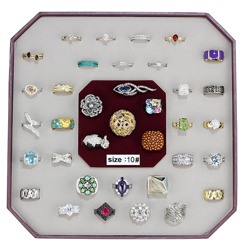 013-SIZE10 - Assorted Brass Ring with Assorted in Assorted