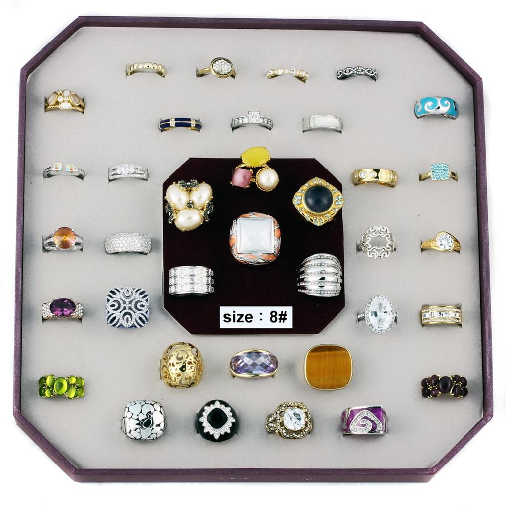 014-SIZE8 - Assorted Brass Ring with Assorted in Assorted