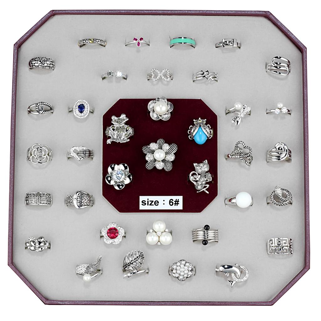 015-SIZE6 - Assorted Brass Ring with Assorted in Assorted