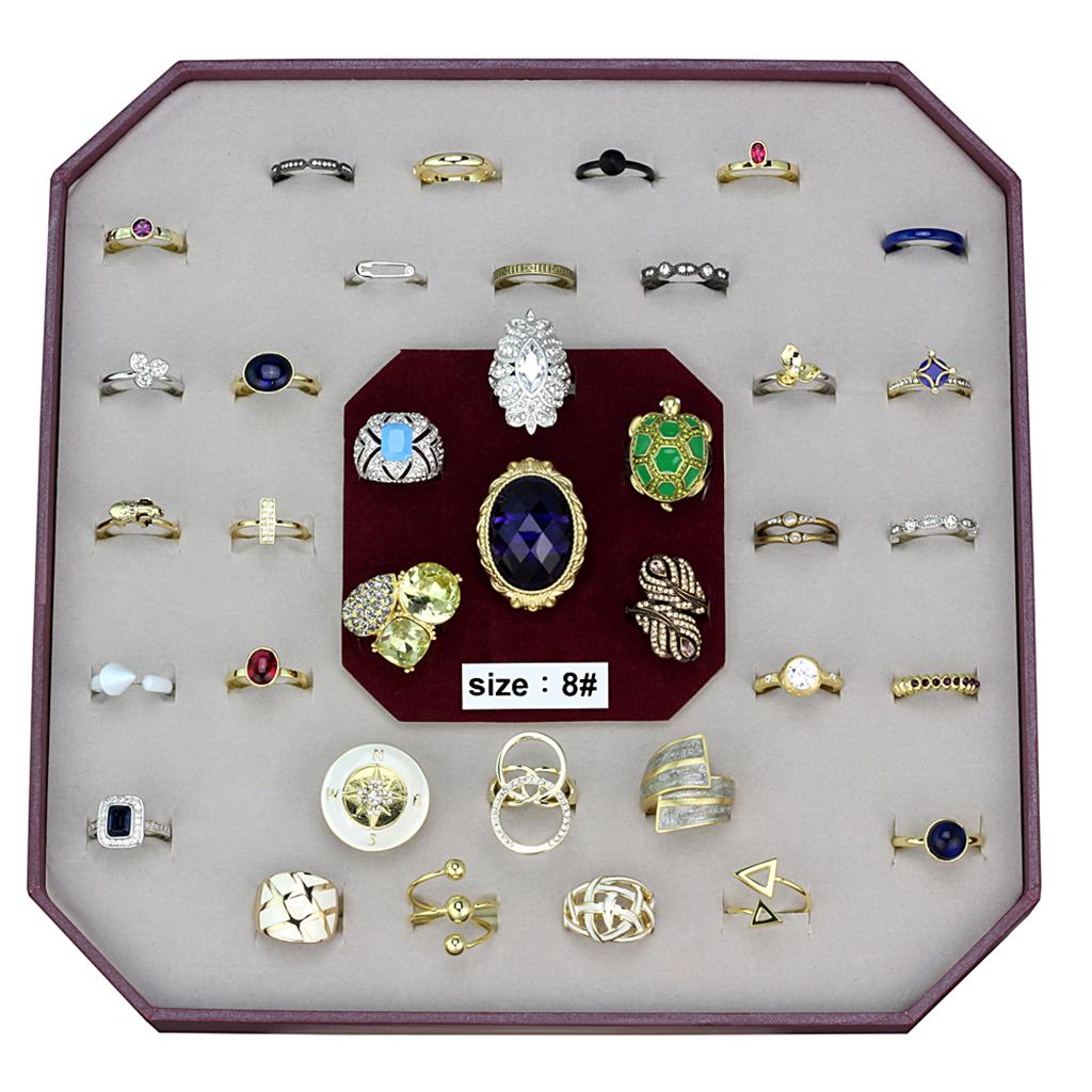 040-SIZE8 - Assorted Brass Ring with Assorted in Assorted