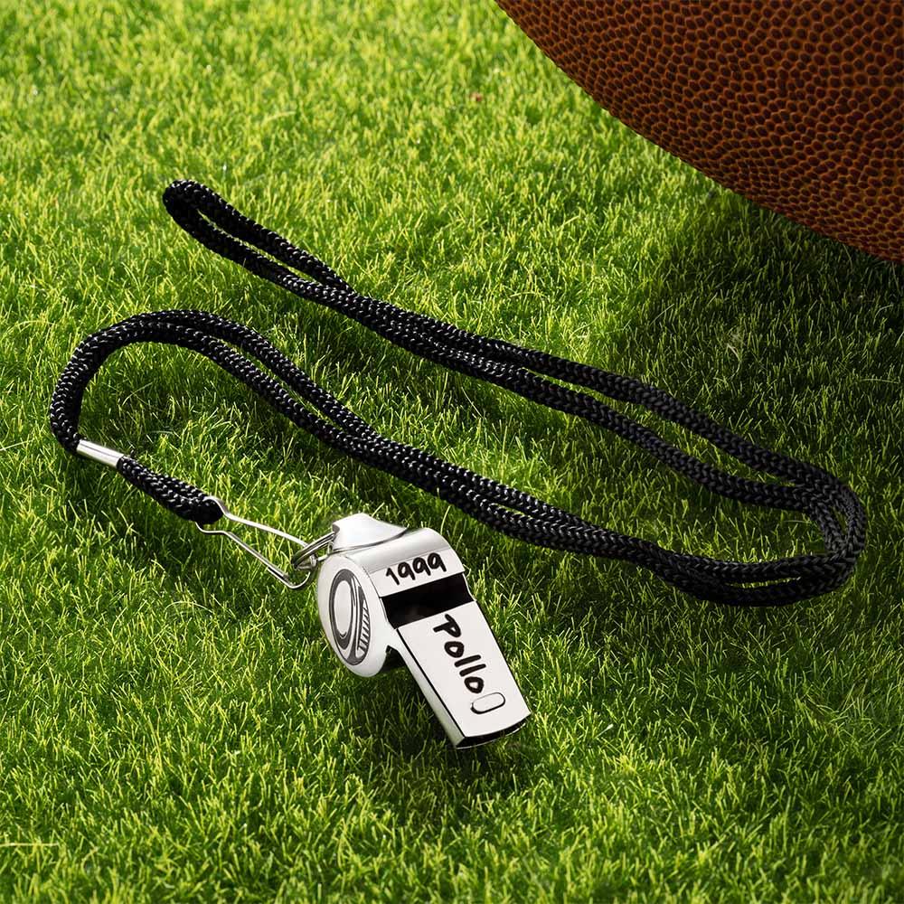 Personalized Stainless Steel Whistle Necklace