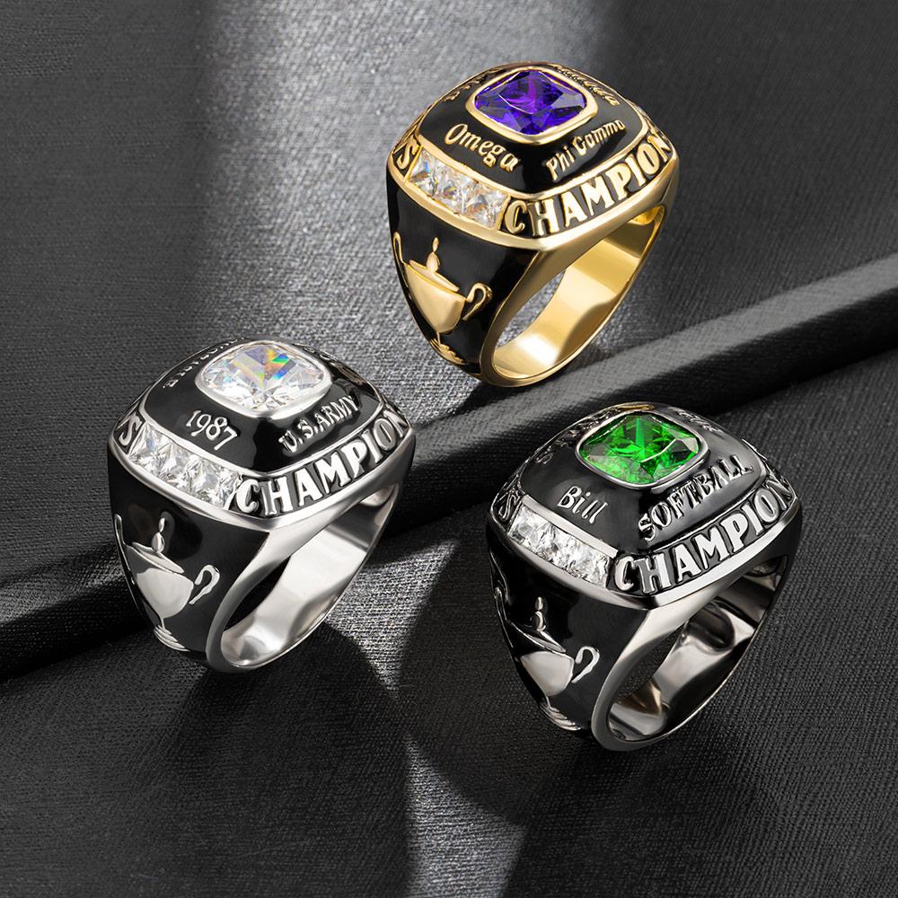 Personalized Championship Ring Sterling Silver 925