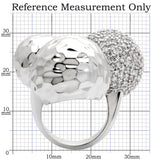 Rhodium Brass Ring with AAA Grade CZ  in Clear