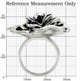 Rhodium Brass Ring with Top Grade Crystal  in Clear