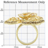 Gold Brass Ring with AAA Grade CZ  in Multi Color