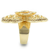Gold Brass Ring with AAA Grade CZ  in Multi Color