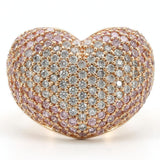 Rose Gold Brass Ring with AAA Grade CZ  in Rose