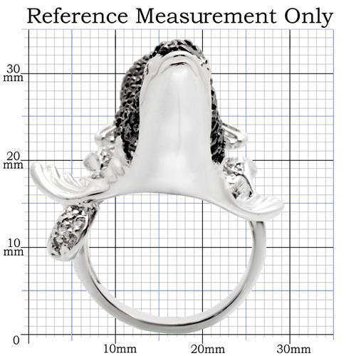 Rhodium + Ruthenium Brass Ring with AAA Grade CZ  in Multi Color
