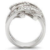 Rhodium Brass Ring with AAA Grade CZ  in Clear