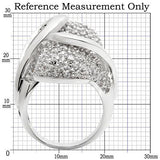 Rhodium Brass Ring with AAA Grade CZ  in Clear