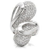 Rhodium Brass Ring with AAA Grade CZ  in Clear