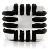 Rhodium Brass Ring with No Stone