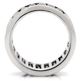 Rhodium Brass Ring with AAA Grade CZ  in Amethyst