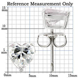 Rhodium 925 Sterling Silver Earrings with AAA Grade CZ  in Clear