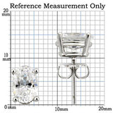 Rhodium 925 Sterling Silver Earrings with AAA Grade CZ  in Clear