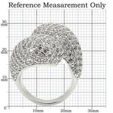 Rhodium Brass Ring with AAA Grade CZ  in Clear