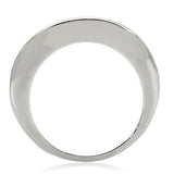 Rhodium + Ruthenium Brass Ring with AAA Grade CZ  in Jet