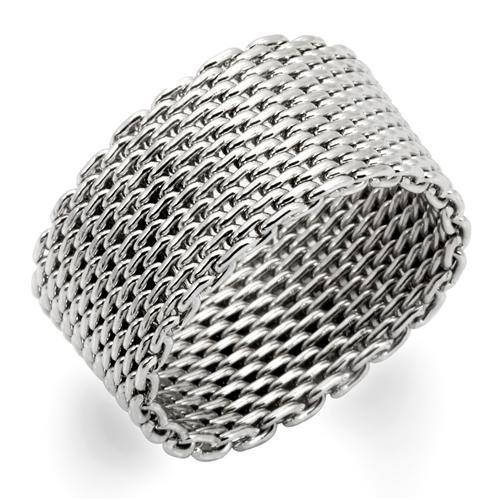Rhodium Brass Ring with No Stone