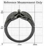 Ruthenium Brass Ring with AAA Grade CZ  in Champagne