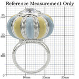 Rhodium Brass Ring with AAA Grade CZ  in Clear