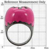 Ruthenium Brass Ring with AAA Grade CZ  in Champagne