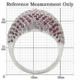 Rhodium Brass Ring with AAA Grade CZ  in Multi Color