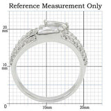 Rhodium Brass Ring with AAA Grade CZ  in Clear