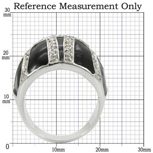Rhodium Brass Ring with AAA Grade CZ  in Clear