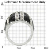 Rhodium Brass Ring with AAA Grade CZ  in Clear