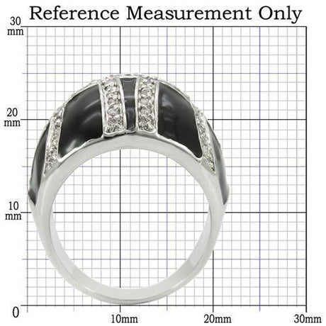 Rhodium Brass Ring with AAA Grade CZ  in Clear