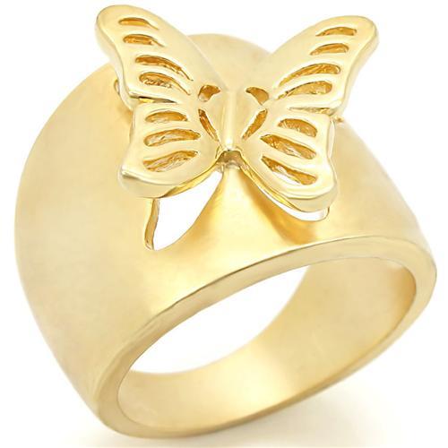 Matte Gold & Gold Brass Ring with No Stone