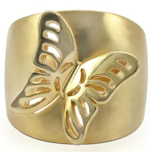 Matte Gold & Gold Brass Ring with No Stone