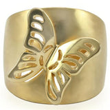 Matte Gold & Gold Brass Ring with No Stone