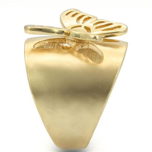 Matte Gold & Gold Brass Ring with No Stone