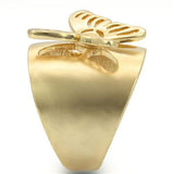 Matte Gold & Gold Brass Ring with No Stone