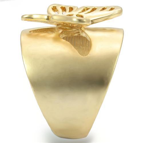 Matte Gold & Gold Brass Ring with No Stone
