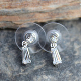 Rhodium Plating Brass Earrings with AAA Grade CZ  in Clear