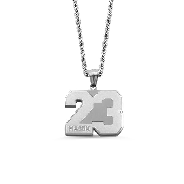Personalized Stainless Steel Sports Number Necklace