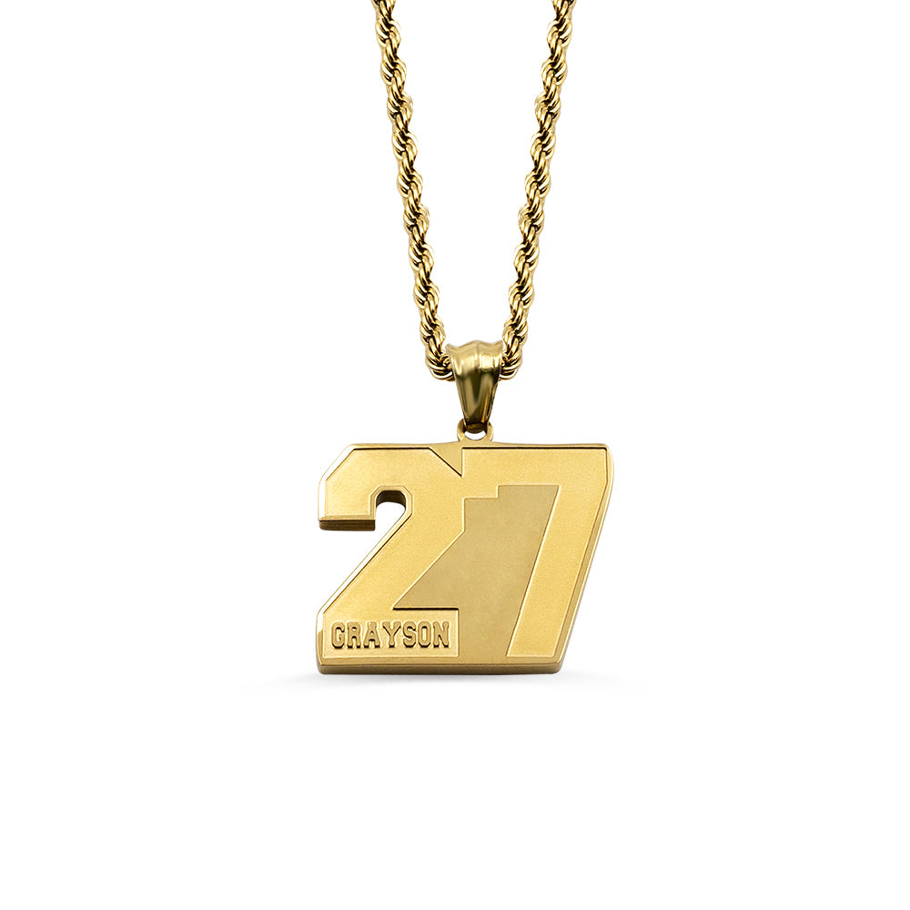 Personalized Stainless Steel Sports Number Necklace